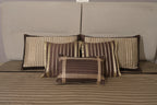 Mocha Regal Striped Satin Bedcover Set