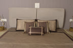 Mocha Regal Striped Satin Bedcover Set