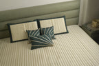Ivory Emerald Minimal Quilted Bedcover
