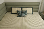 Ivory Emerald Minimal Quilted Bedcover