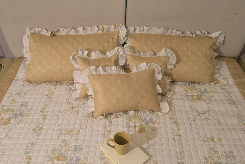Champagne Floral Classic Bedcover Set