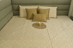 Golden Lattice Textured Bedcover