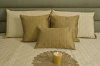 Golden Lattice Textured Bedcover