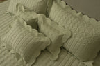 Sage Scallop Embossed Bedcover