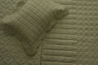 Sage Scallop Embossed Bedcover