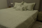 Sage Scallop Embossed Bedcover
