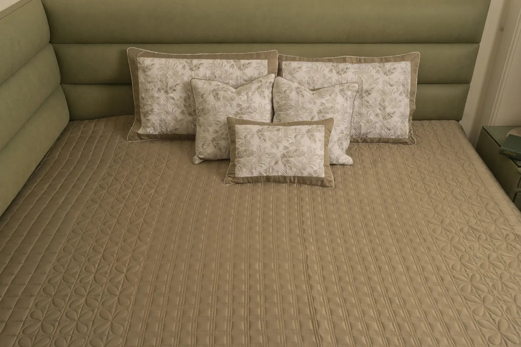 Sandstone Leaf Textured Bedcover