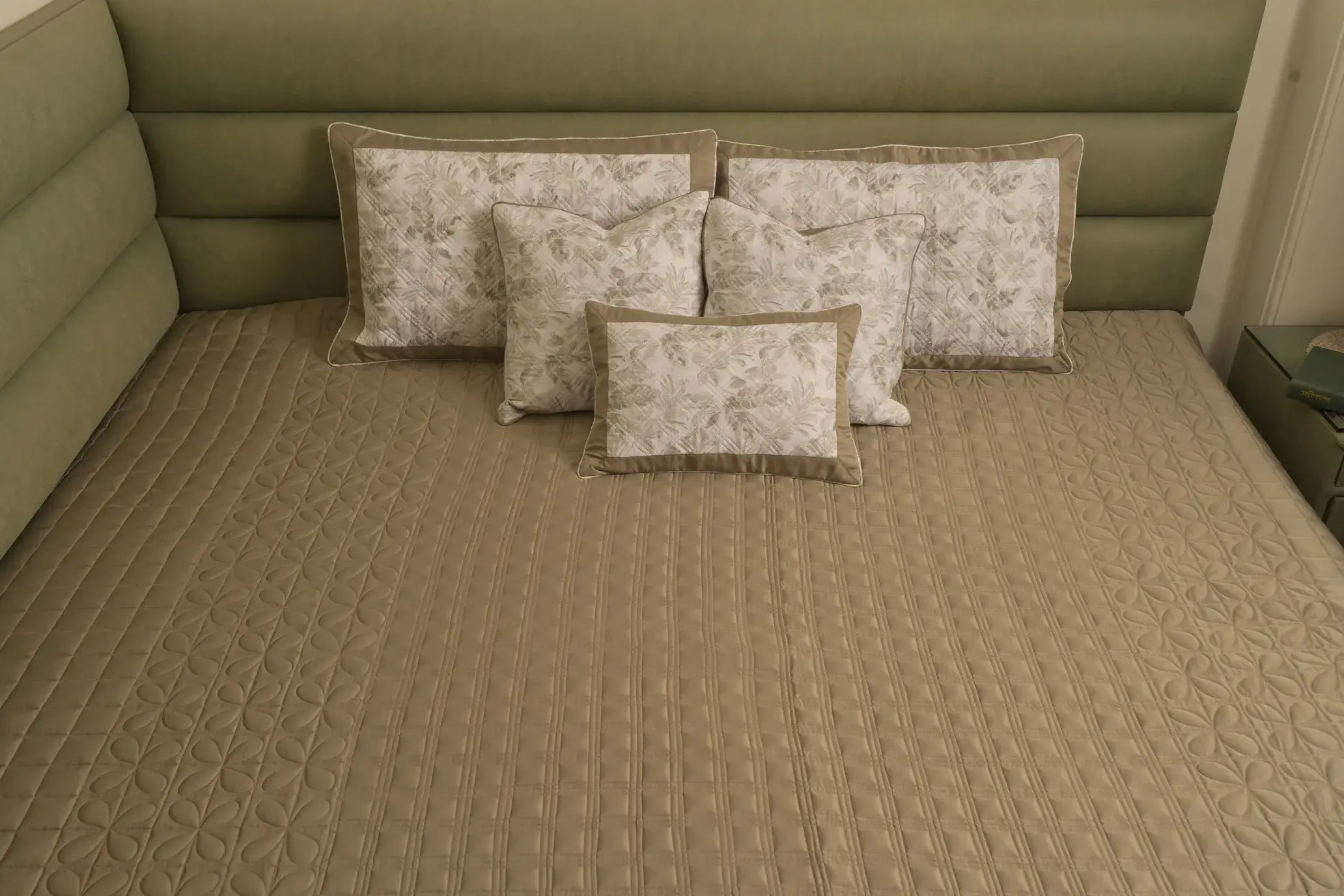 Sandstone Leaf Textured Bedcover