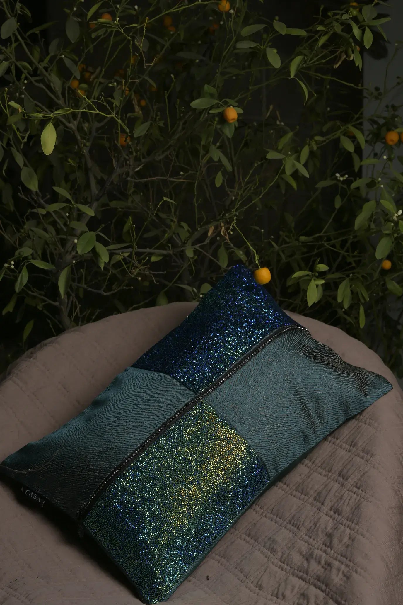 Teel &green velvet with stone work