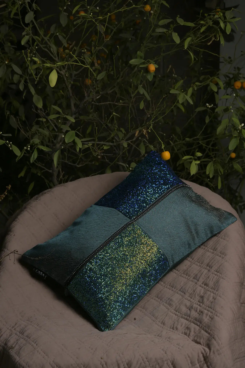 Teel &green velvet with stone work