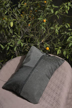 Grey & Black Velvet With Stone Work