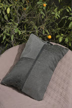 Grey & Black Velvet With Stone Work