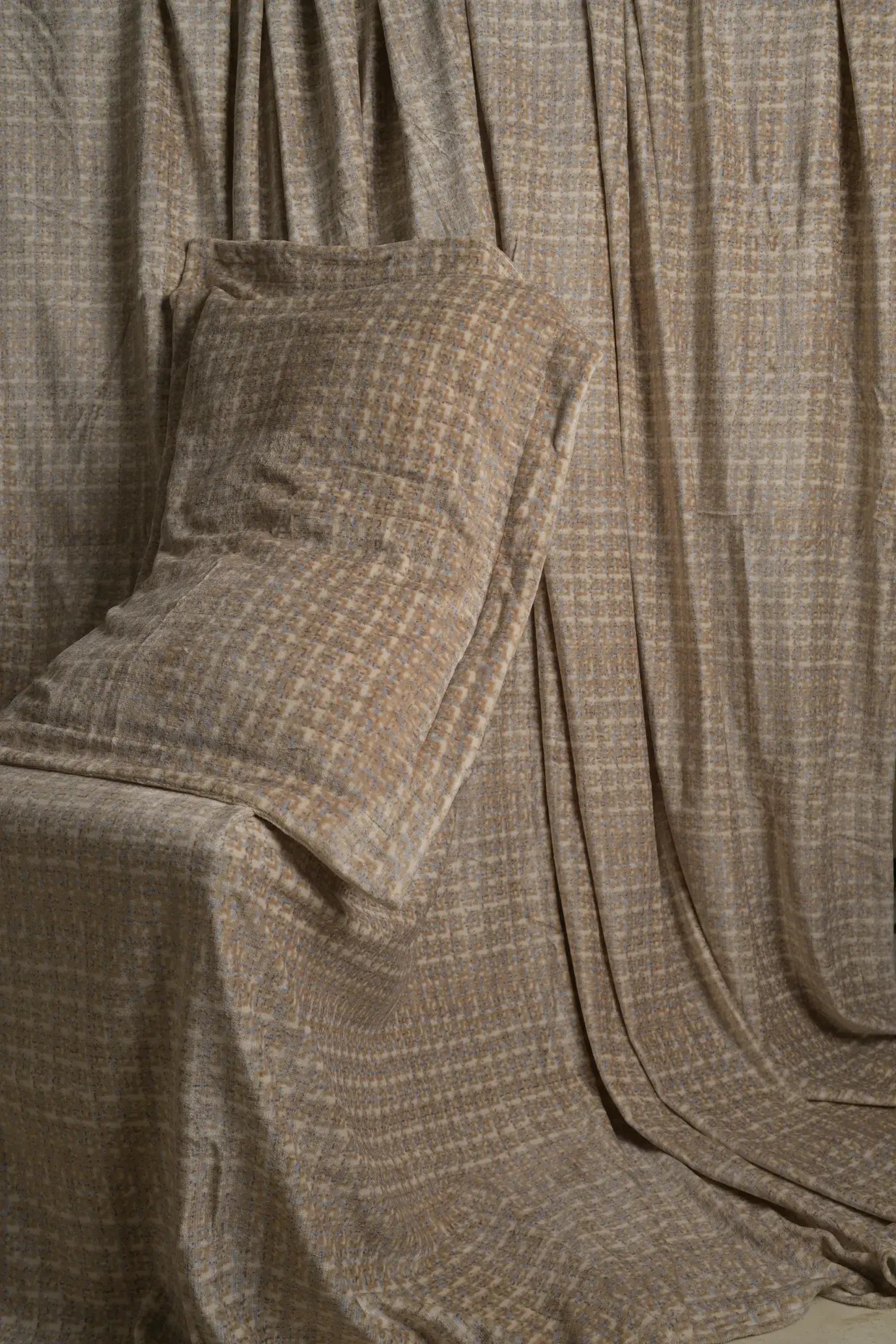Rustic Sand Textured Fleece Throw