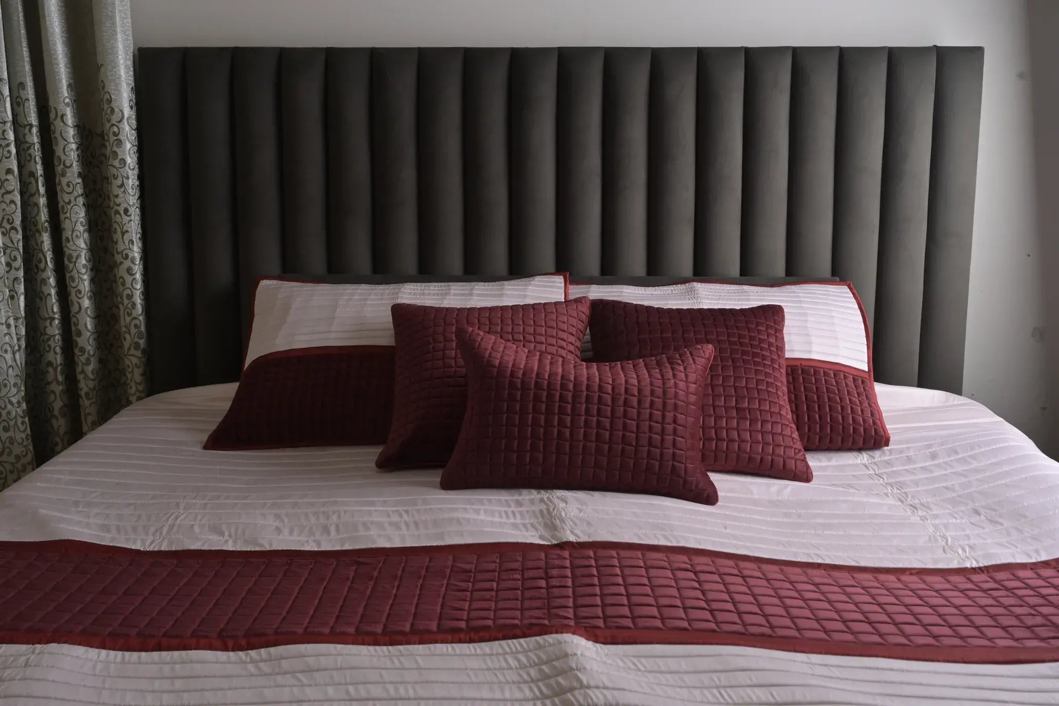 Crimson Royale Quilted Bedcover Set