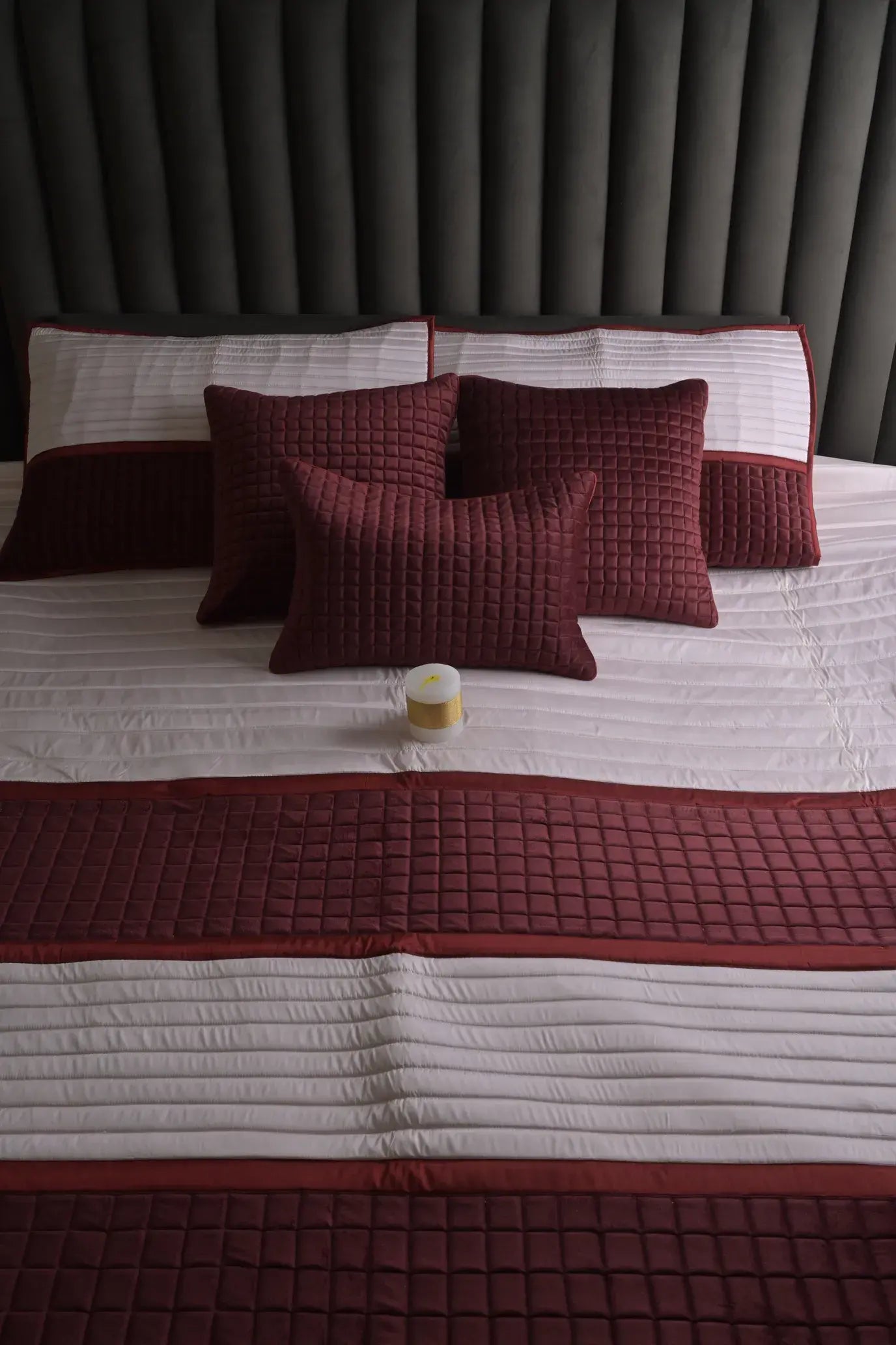 Crimson Royale Quilted Bedcover Set