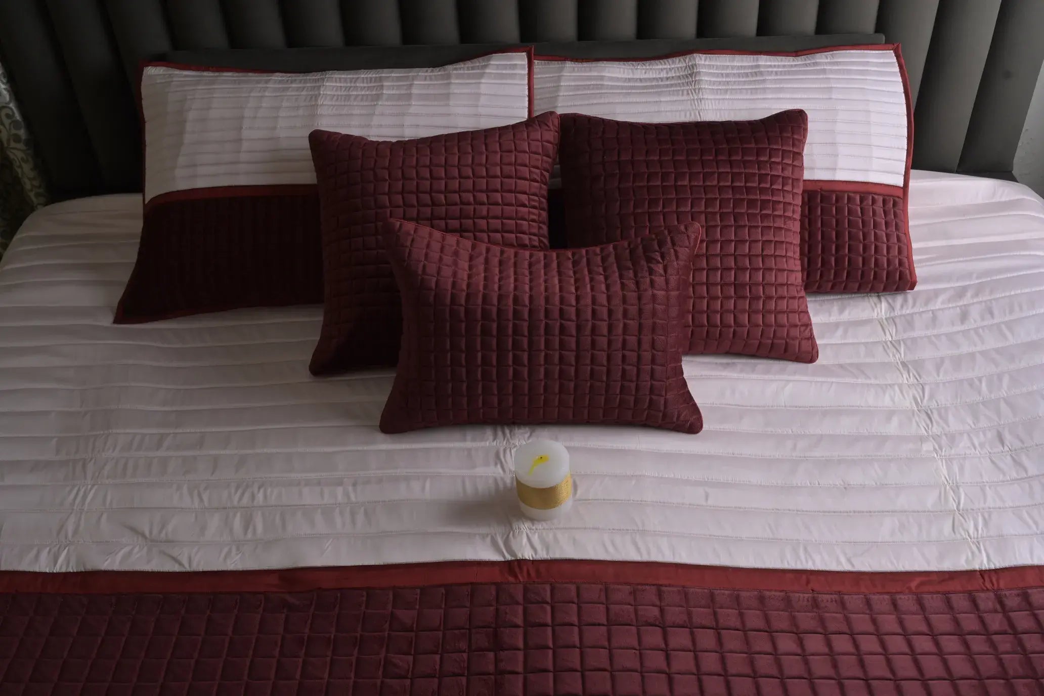 Crimson Royale Quilted Bedcover Set