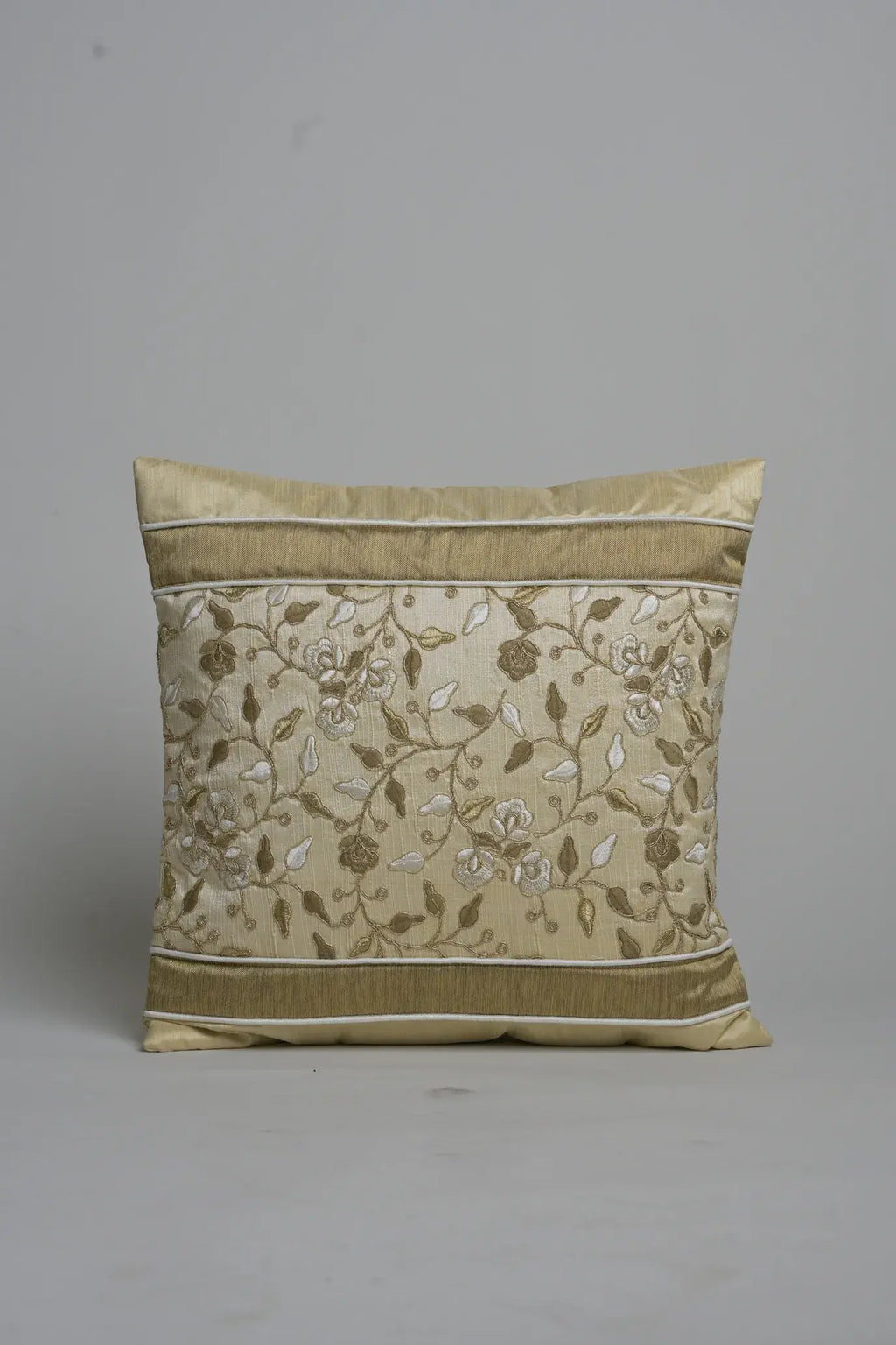 Silk Ivory Full Golden Gotta Patti Work