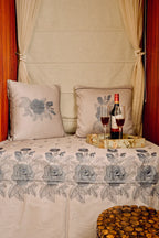 Moonrose Satin-Cotton Embroidered Bedcover