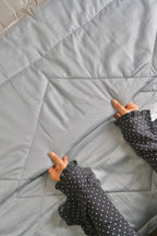 Celeste Ice-Blue Quilted Comforter Set