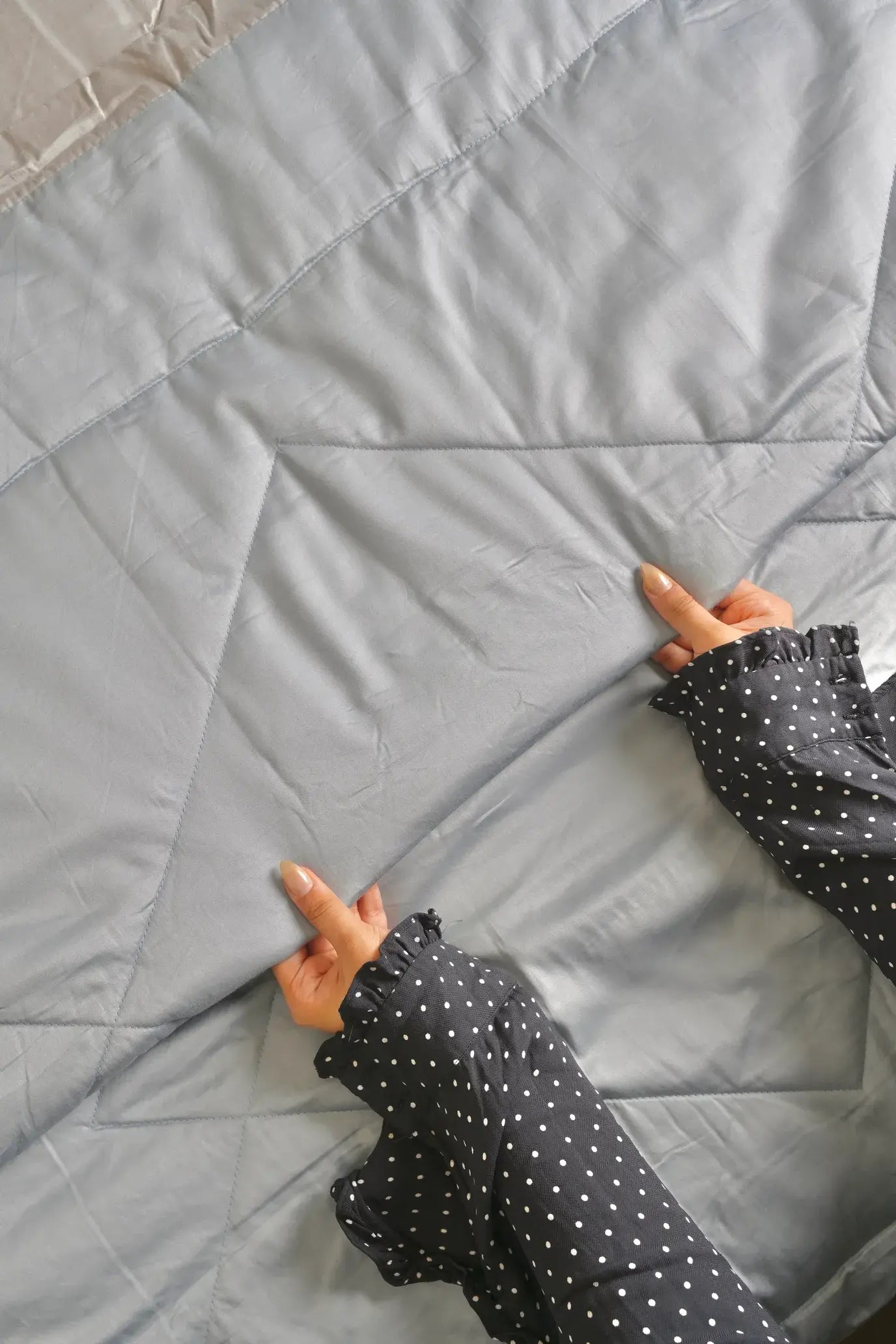 Celeste Ice-Blue Quilted Comforter Set