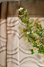 Driftstone Linen-Cotton Threadwork Bedcover
