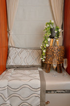 Driftstone Linen-Cotton Threadwork Bedcover