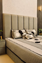 Noir Luxe Quilted-Embroidered Silk Bedcover